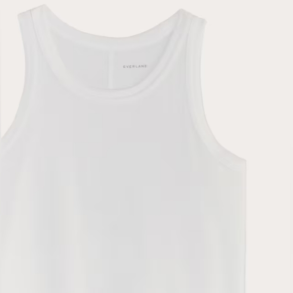 EVERLANE THE ORGANIC COTTON CUT AWAY TANK IN WHITE•Size XXS•NWT! - Picture 6 of 6
